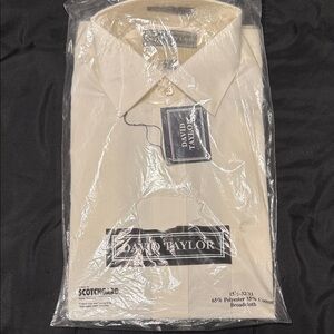 David Taylor Men's Dress Shirt in Cream